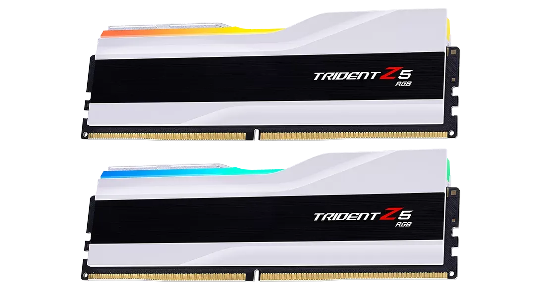 G Skill Trident Z5 RGB 32GB (2x16GB) DDR5 White Intel XMP Memory Kit (RAM) 6400MTs, CL32-39-39-102 1.40V | F5-6400J3239G16GX2-TZ5RW