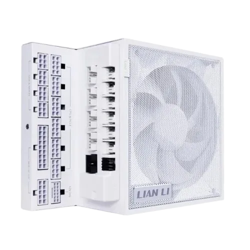 Lian Li EDGE GOLD 1000W Fully Modular Power Supply, 1000W Power, 80 PLUS Gold Efficiency, 120mm FDB Fan Type, Active PFC, ATX 3.1 Form Factor, 2400 RPM Fan Speed, White | EG1000G.WH00