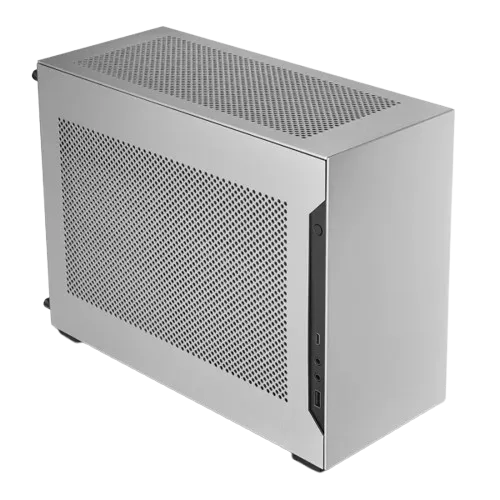 Lian Li DAN A4-H2O A5 Silver SFF Mini-ITX Gaming PC Case, 240mm AIO Liquid Cooling Support, Triple-Slot GPU Clearance, Anodized Aluminum Exterior | G99.A4H2OA5.00