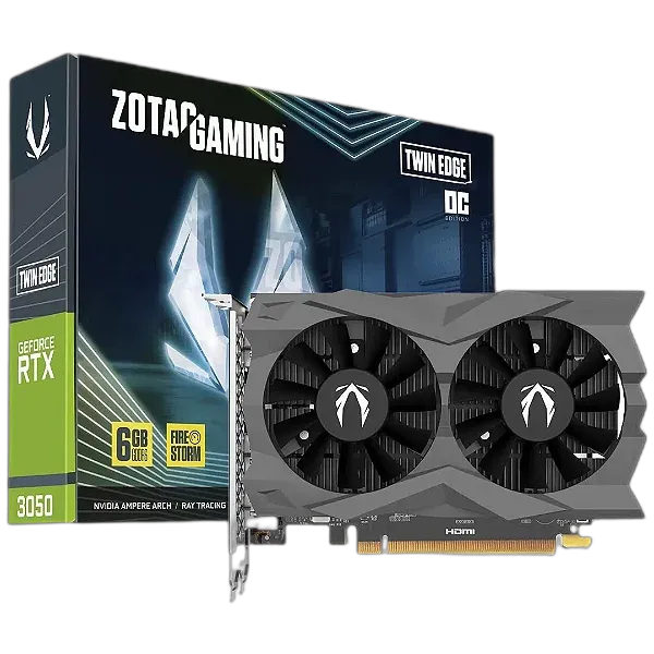ZOTAC GAMING GeForce RTX 3050 6GB GDDR6 Twin Edge Graphics Card, ZOTAC GAMING GeForce RTX 3050 6GB GDDR6 Twin Edge Graphics Card, ZT-A30510H-10L..