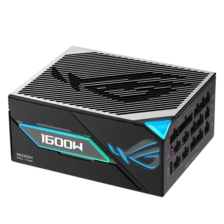 ASUS ROG THOR 1600W Titanium III EVO ATX 3.1 Power Supply, PCIe 5.1, GaN MOSFET, Magnetic OLED Display, 80+ Titanium, Black | 90YE00VB-B0NA00