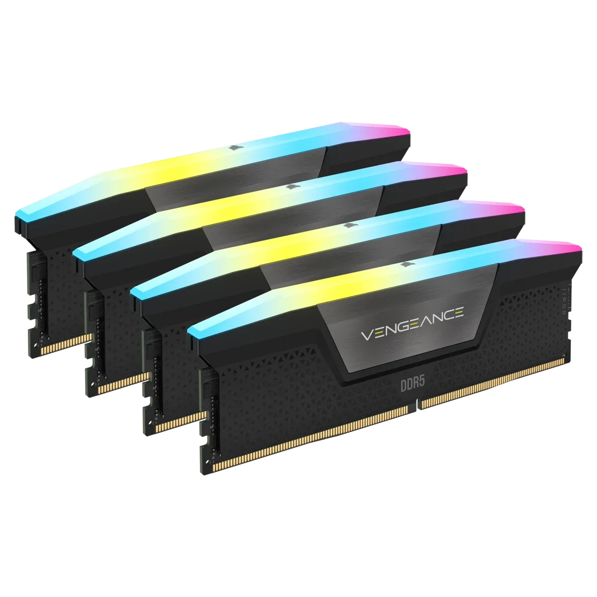 Corsair VENGEANCE RGB 192GB (4x48GB) DDR5 DRAM 5200MT/s CL38 Memory Kit RAM, Black | CMH192GX5M4B5200C38