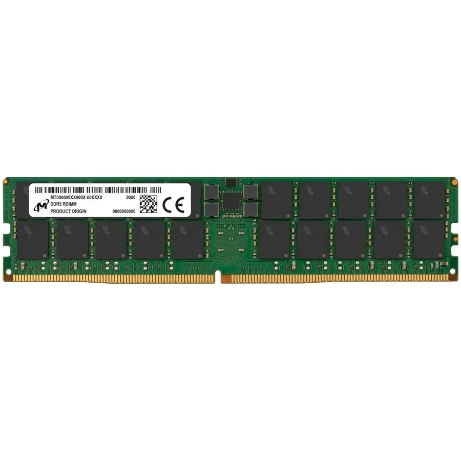 MICRON DDR5 RDIMM 128GB 2Rx4 6400 CL52 Server Memory | MTC40F2047S1RC64BB1R