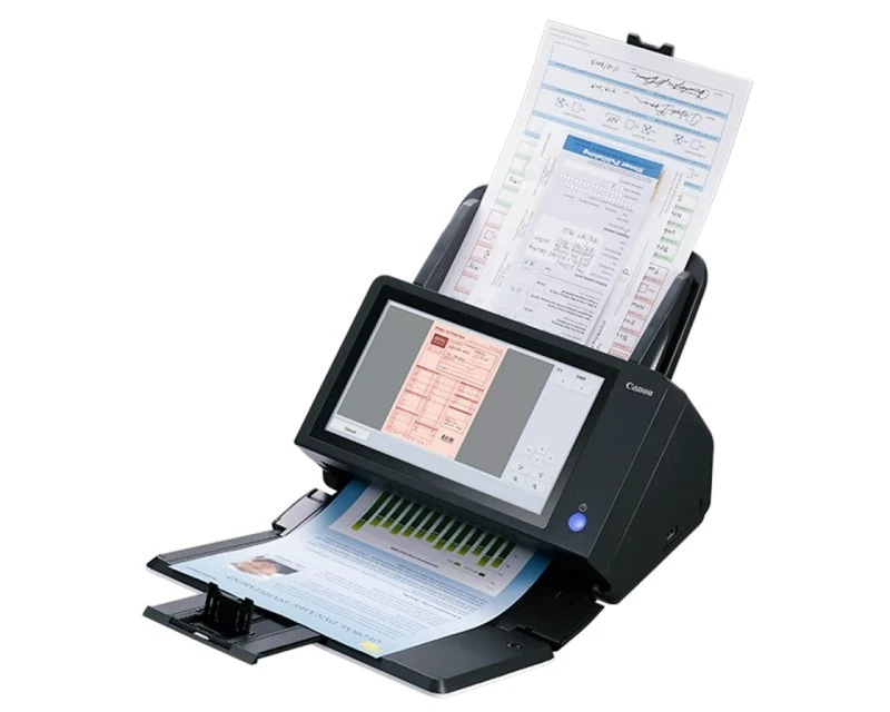 Canon ScanFront 400 A4 Network Scanner – 45 ppm / 90 ipm Duplex, 60‑Sheet ADF, USB 2.0 & Gigabit Ethernet, 10.1″ Touchscreen, Heavy‑Duty Use|1255C003