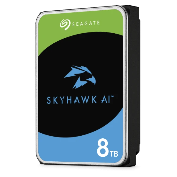 Seagate SkyHawk AI 8TB Surveillance HDD, SATA III 6Gb/s, 3.5", 7200RPM, 256MB Cache, 235MB/s Transfer, 2M Hours MTBF | ST8000VE001